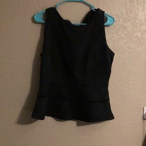 Black peplum size large blouse